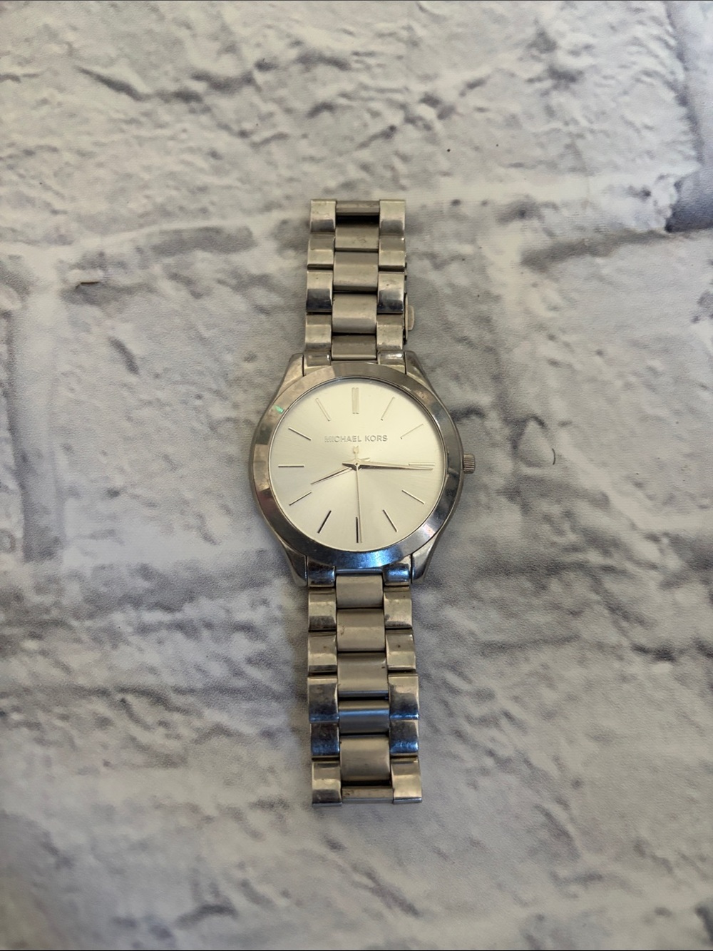 Michael Kors Silver-Tone Minimalist Bracelet Watch